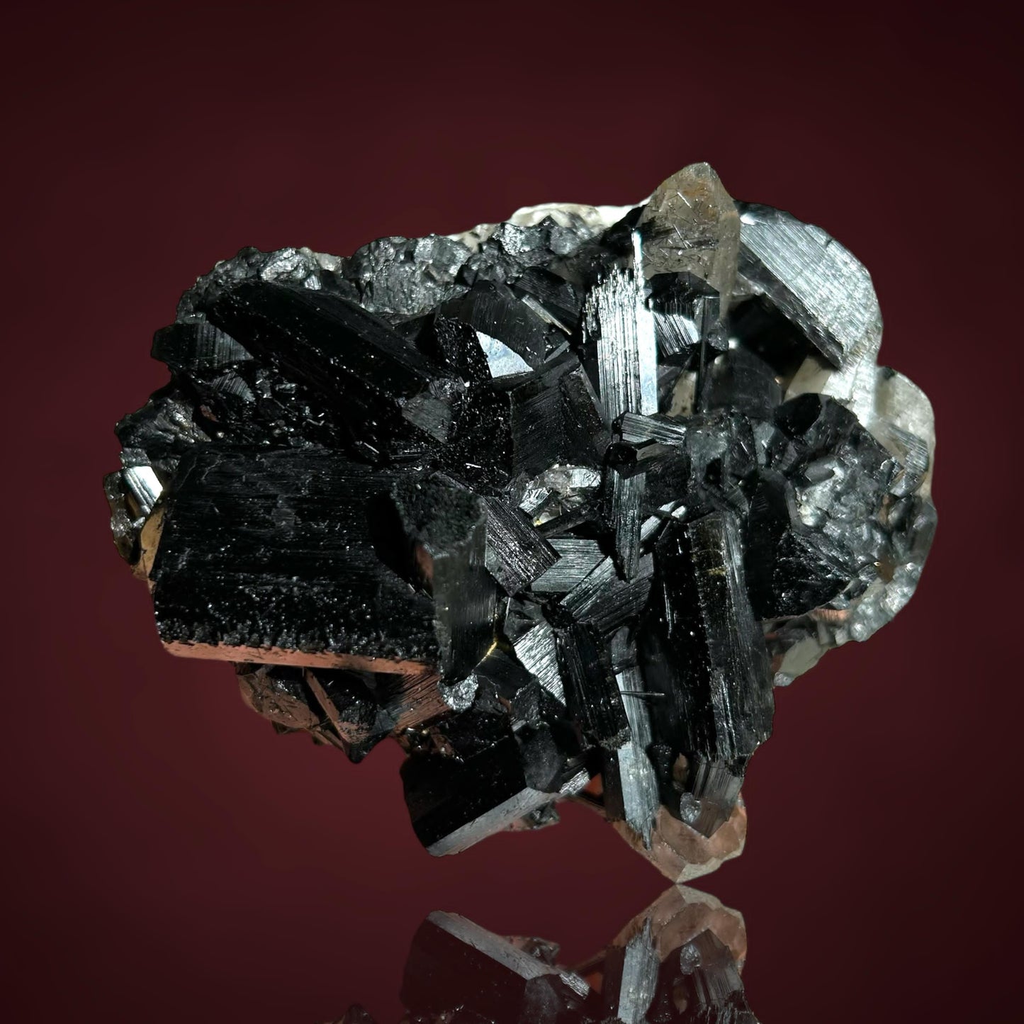Schörl Turmalin/Schorl Tourmaline & Rauchquarz/Smoky quartz - Erongo, Namibia