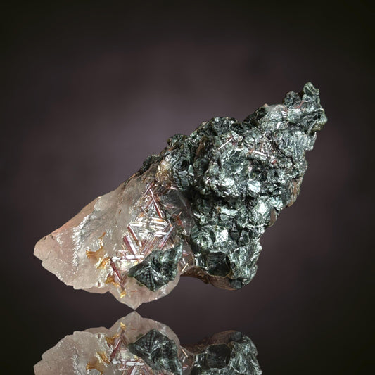 Rutil/e Var. Sagenit/e, Klinochlor/e, Quarz - Pinzgau, Österreich/Austria