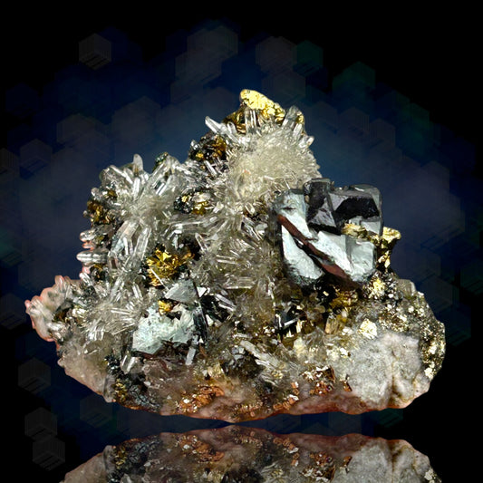 Tetrahedrite, Chalcopyrite, Quartz - Casapalca, Peru