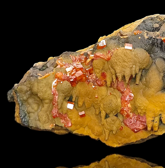 Vanadinit/e, Limonit/e & Goethit/e - Taouz Caïdat, Marokko/Morocco