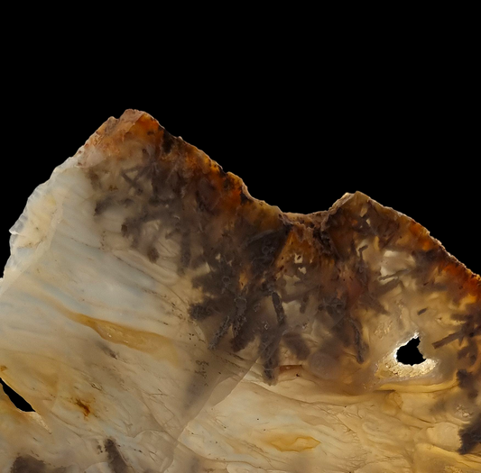 Ged. Arsen/Native Arsenic & Auripigment/Orpiment in Achat/Agate - Trent, Oregon