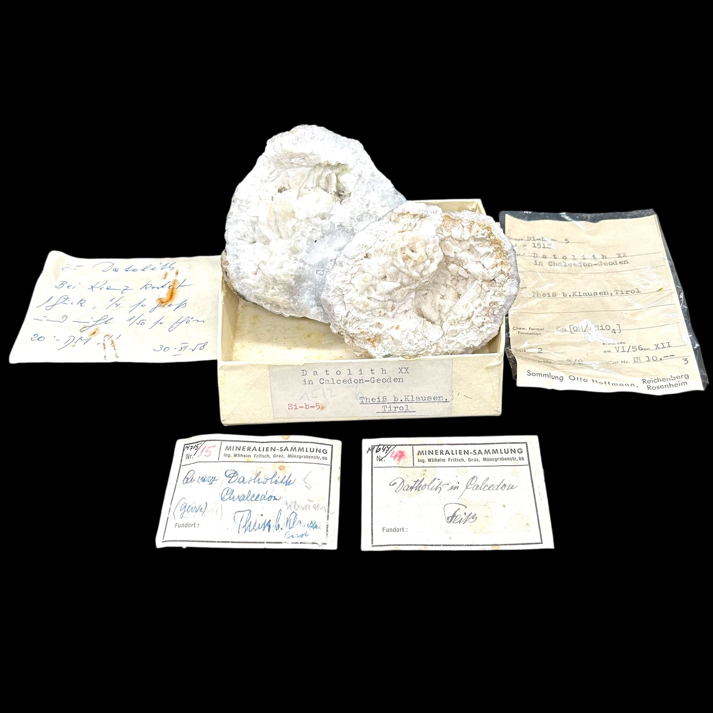 Historischer/historical Datolith in Chalcedon/y - Tirol, Italien