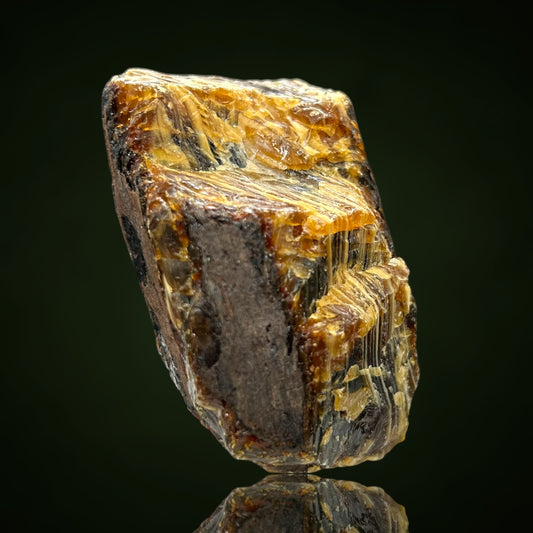 Blue amber in petrified wood - Sumatra