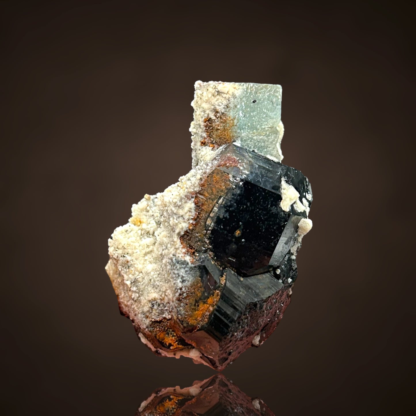 Aquamarin, Schörl, Hyalit - Erongo, Namibia