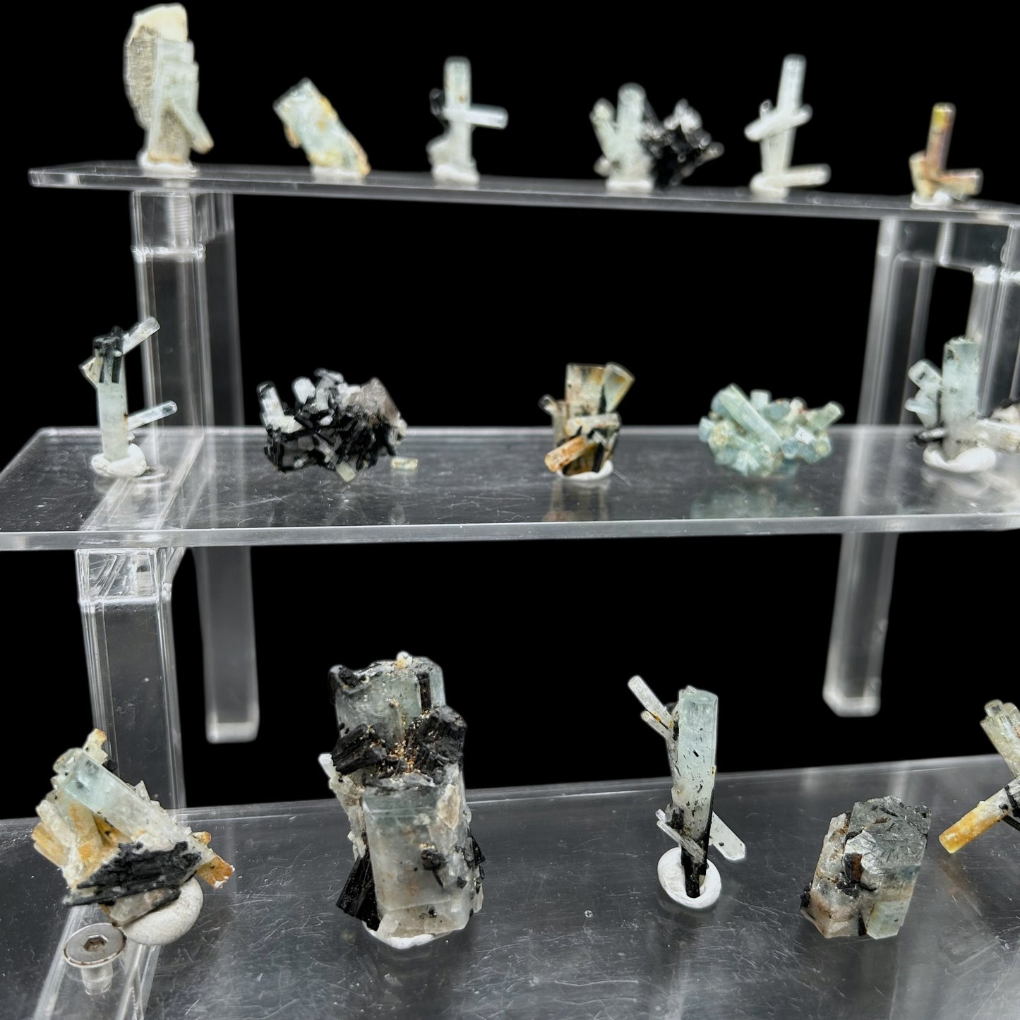 18x Aquamarin-Cluster - Erongo, Namibia