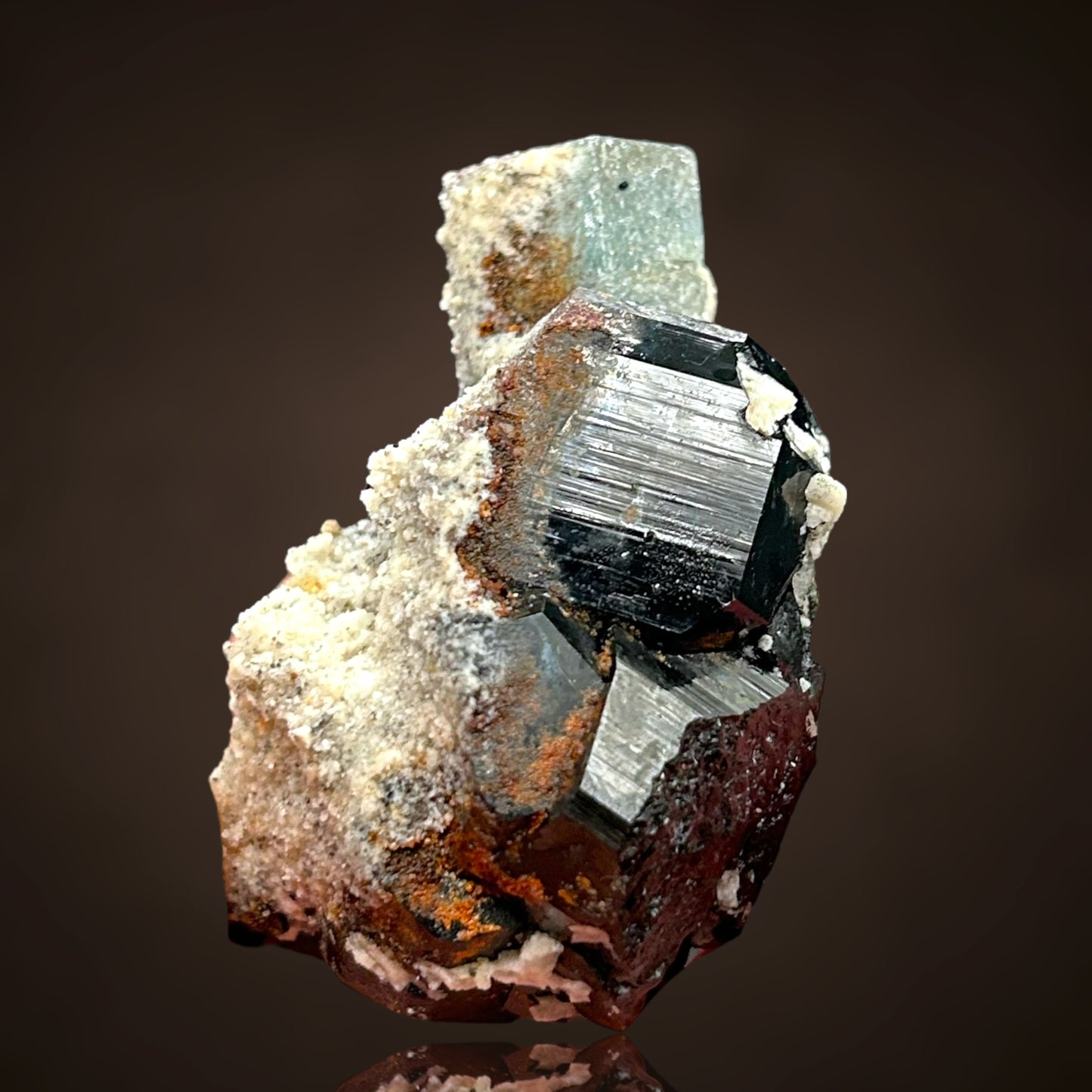Aquamarin, Schörl, Hyalit - Erongo, Namibia
