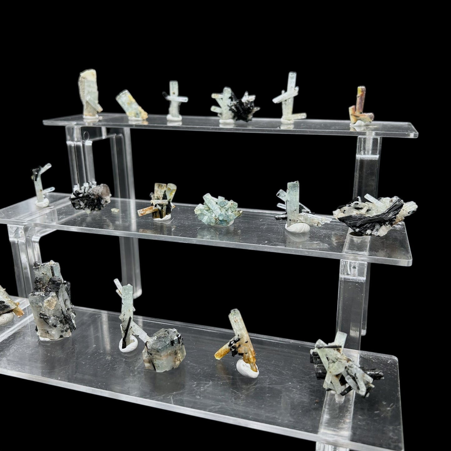 18x Aquamarin-Cluster - Erongo, Namibia