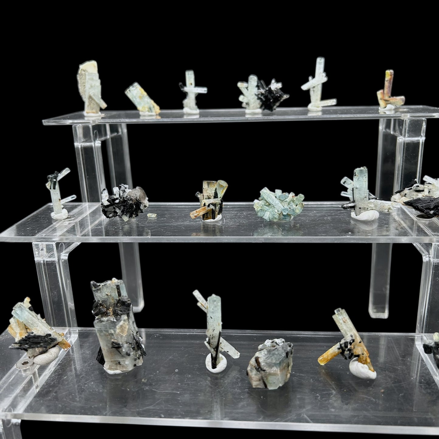 18x Aquamarin-Cluster - Erongo, Namibia