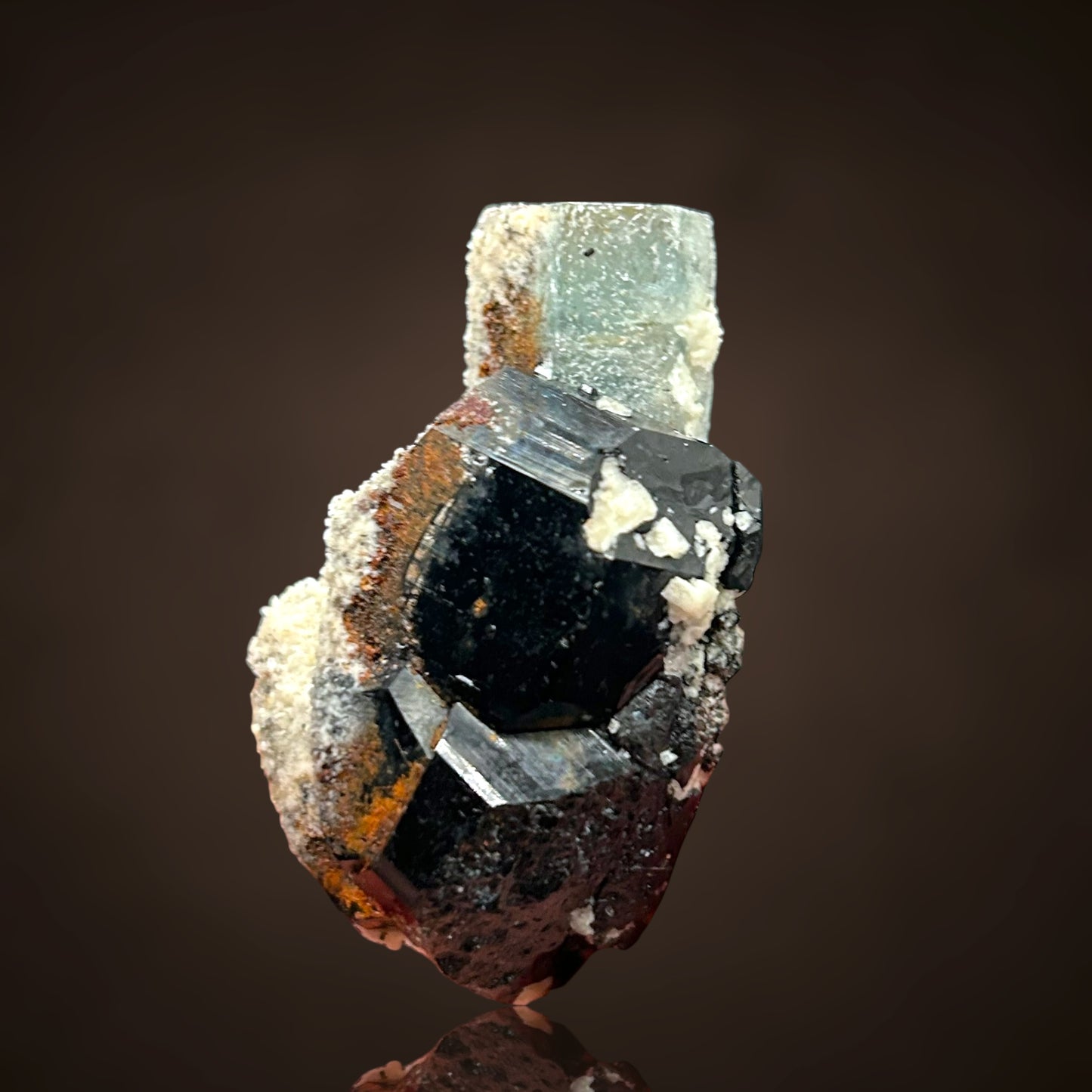 Aquamarin, Schörl, Hyalit - Erongo, Namibia