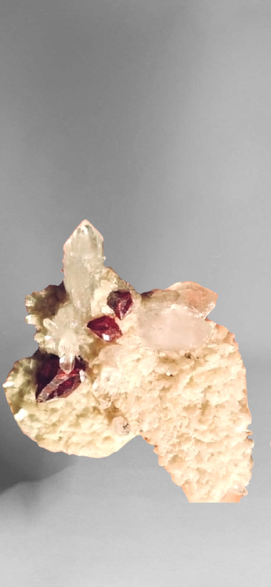 Zinnober/Cinnabar, Quarz/Quartz - Tongren Mine, China