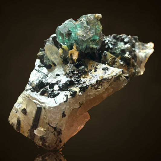 Fluorite, Schorl, Smoky Quartz - Erongo, Namibia