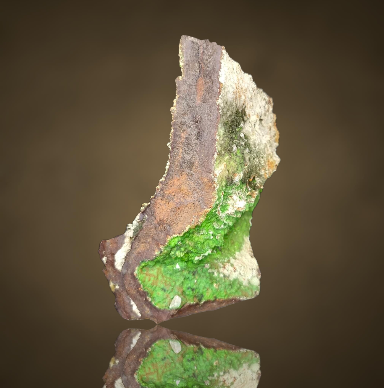 Conichalcite & Calcite - Ojuela Mine, Mexico