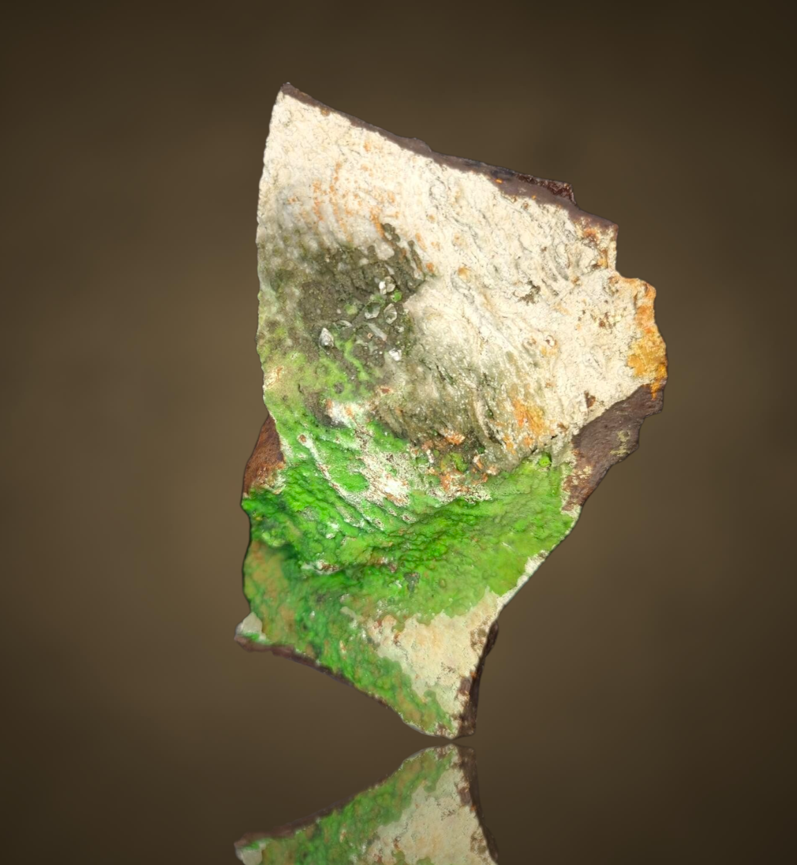 Conichalcite & Calcite - Ojuela Mine, Mexico