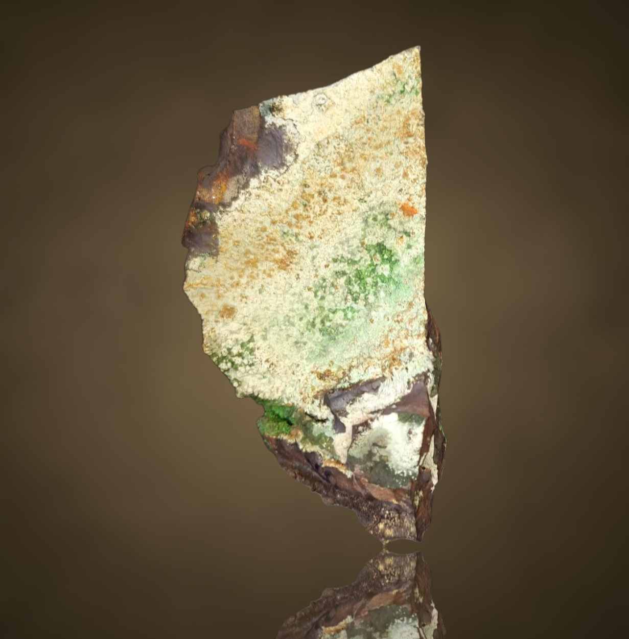 Conichalcite & Calcite - Ojuela Mine, Mexico