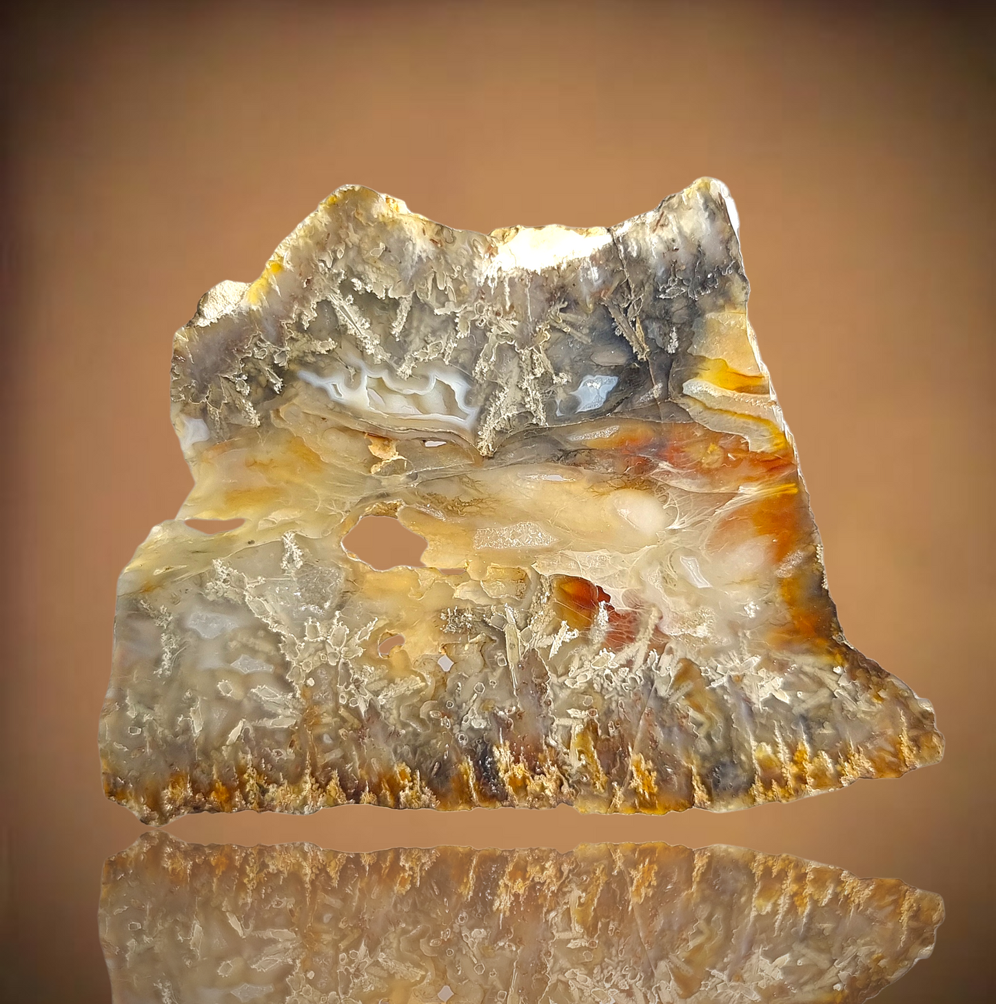 Native Arsenic, Realgar & Orpiment in Agate - Trent, Oregon