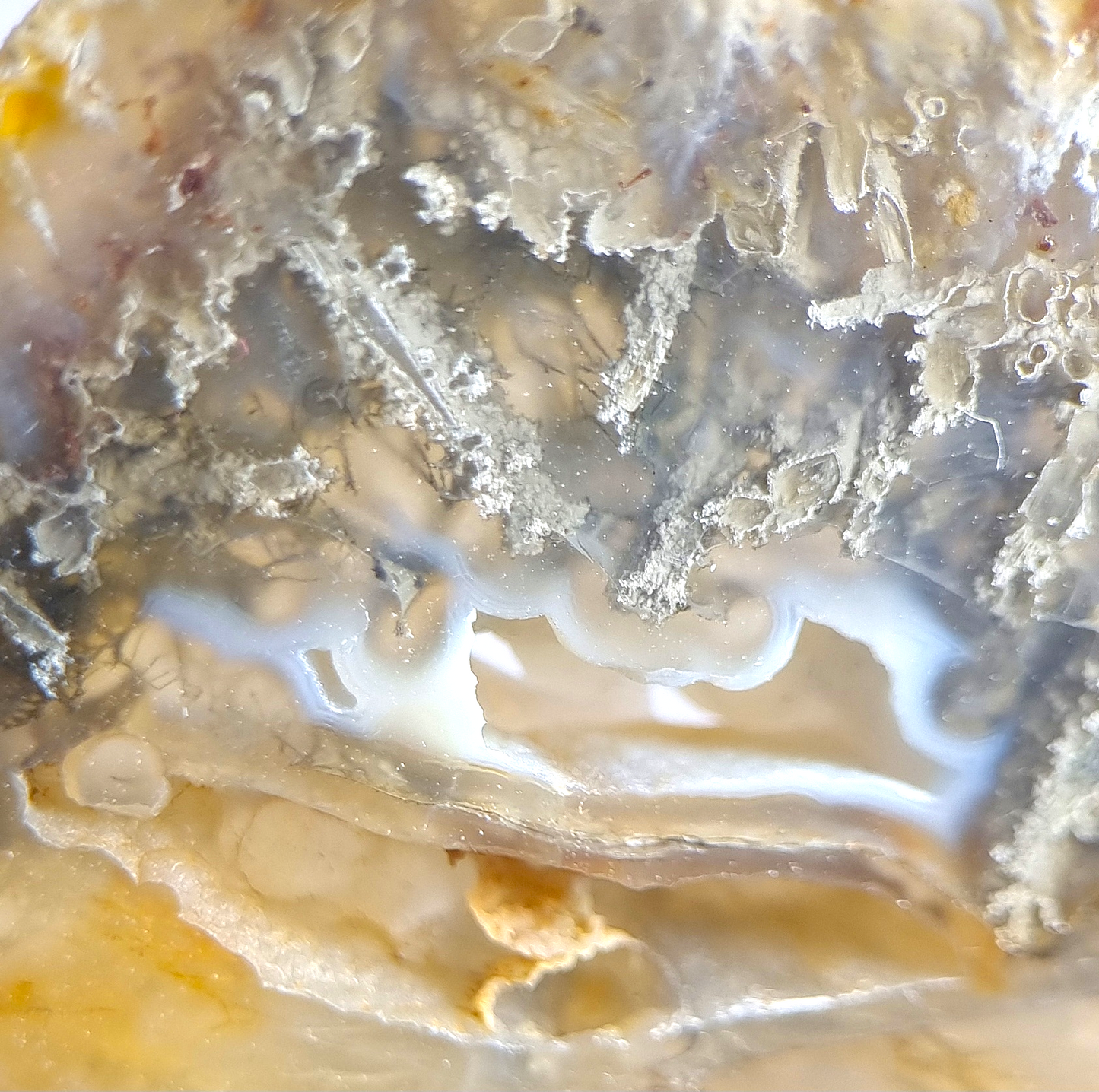 Native Arsenic, Realgar & Orpiment in Agate - Trent, Oregon