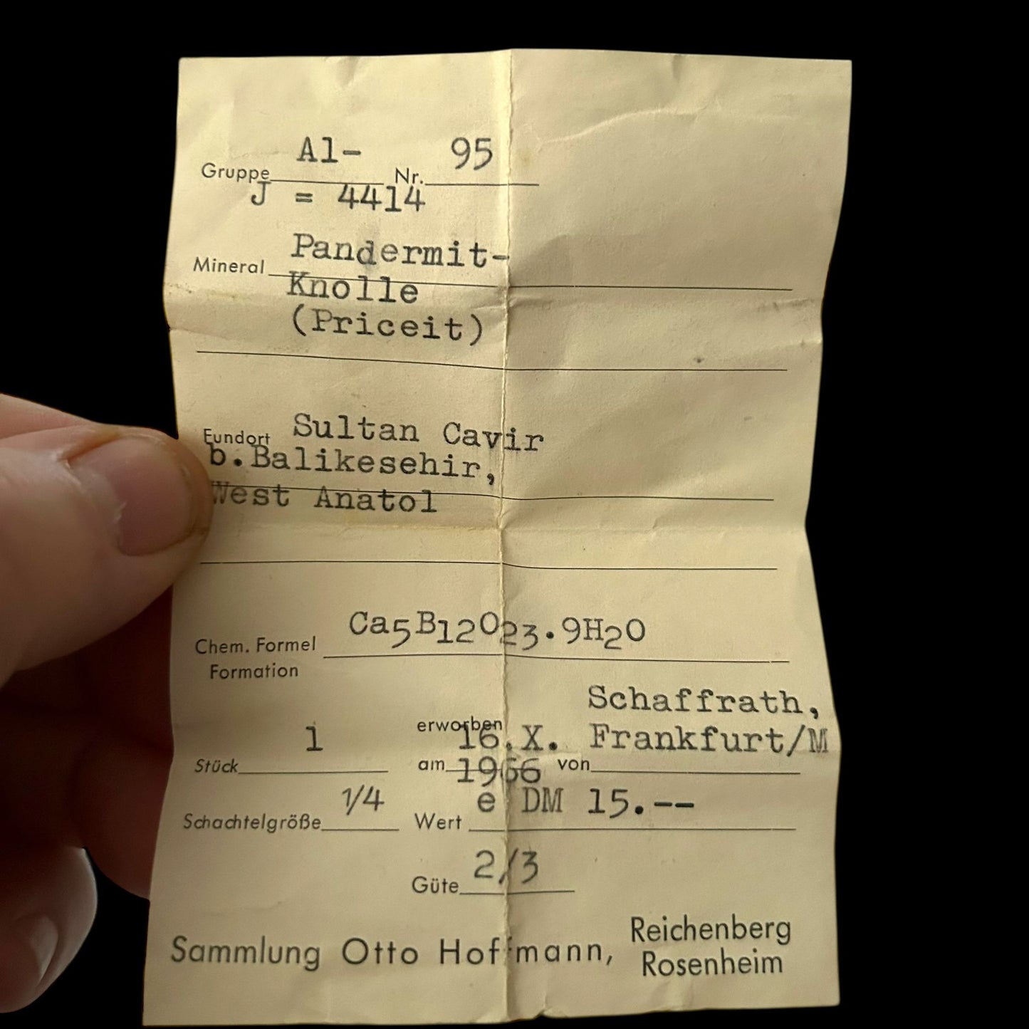 Priceite Var. Pandermite - Balikesir, Turkey