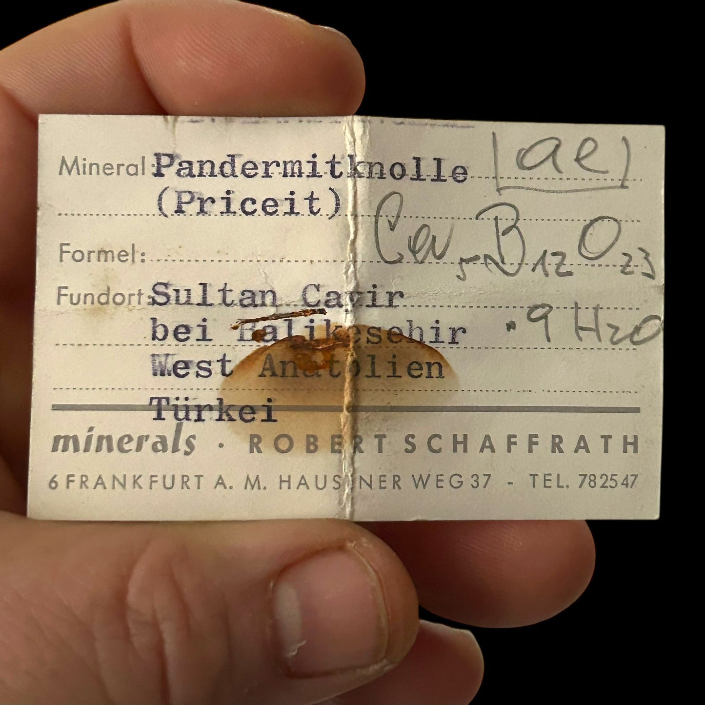 Priceite Var. Pandermite - Balikesir, Turkey