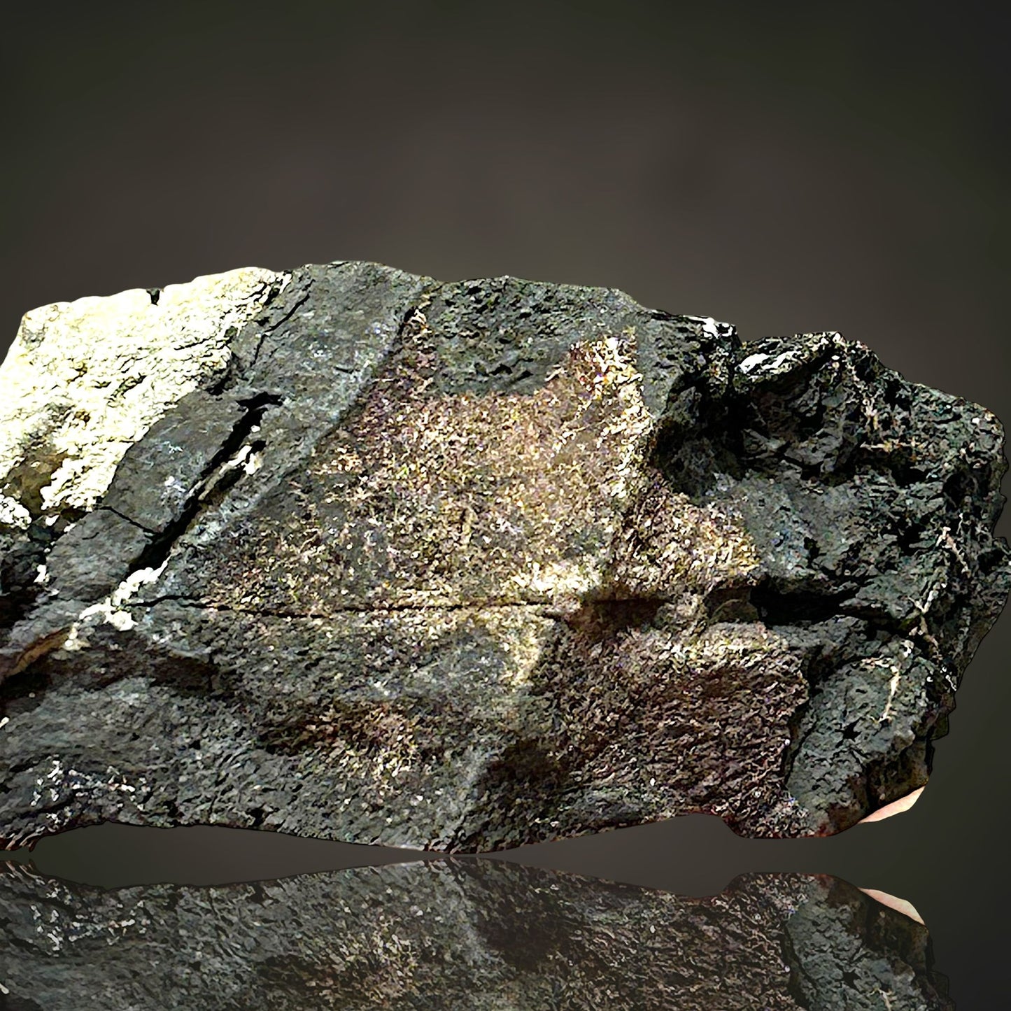 Gediegen Silber in gediegen Arsen - Erzgebirge