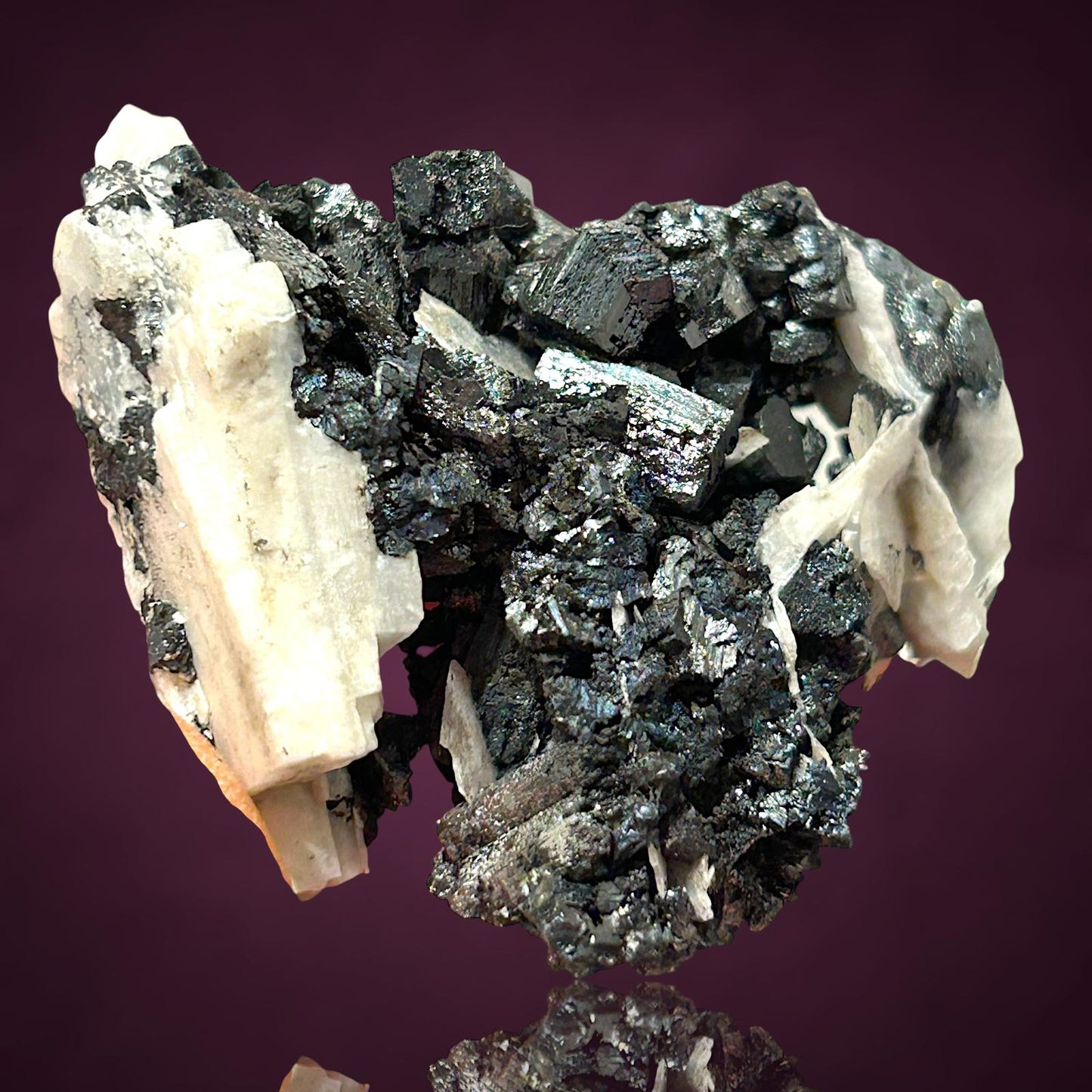 Hausmannit, Manganit und Baryt – Ilfeld, Harz