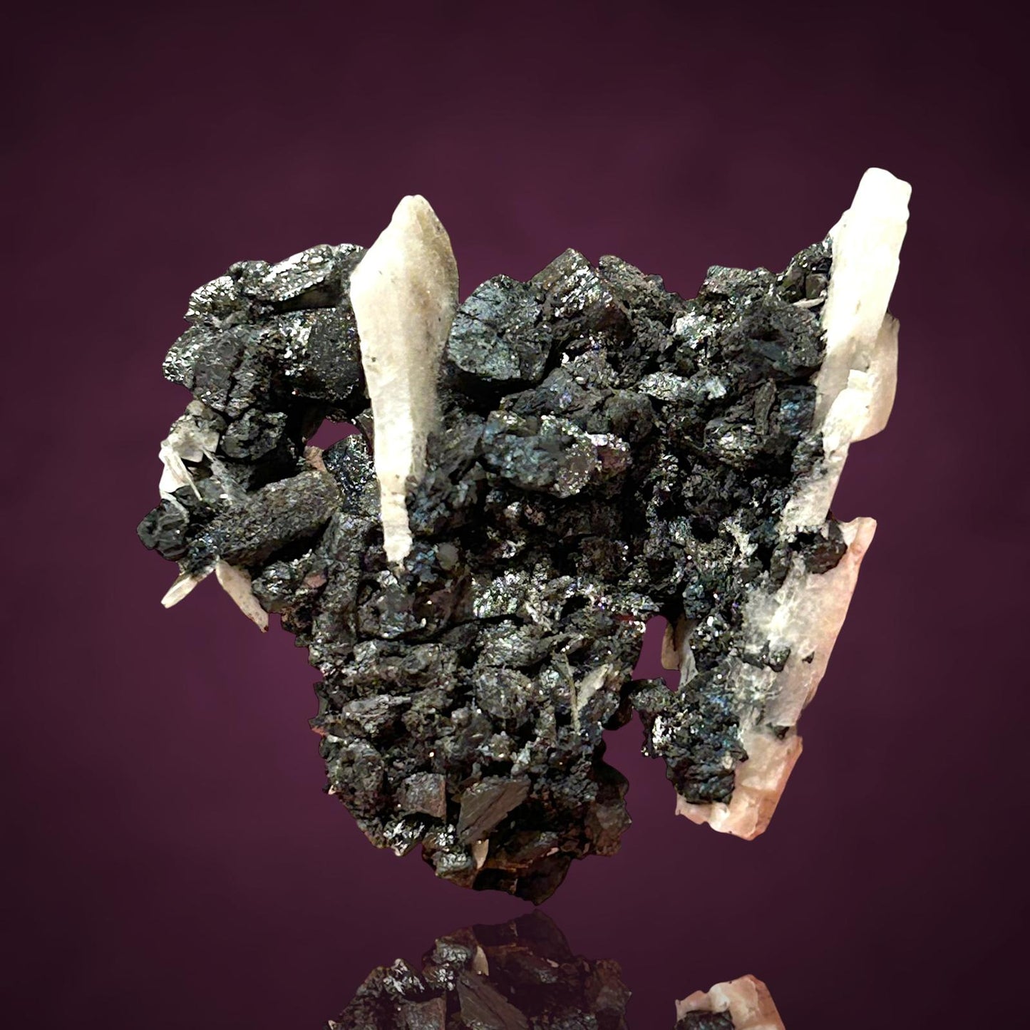 Hausmannit, Manganit und Baryt – Ilfeld, Harz