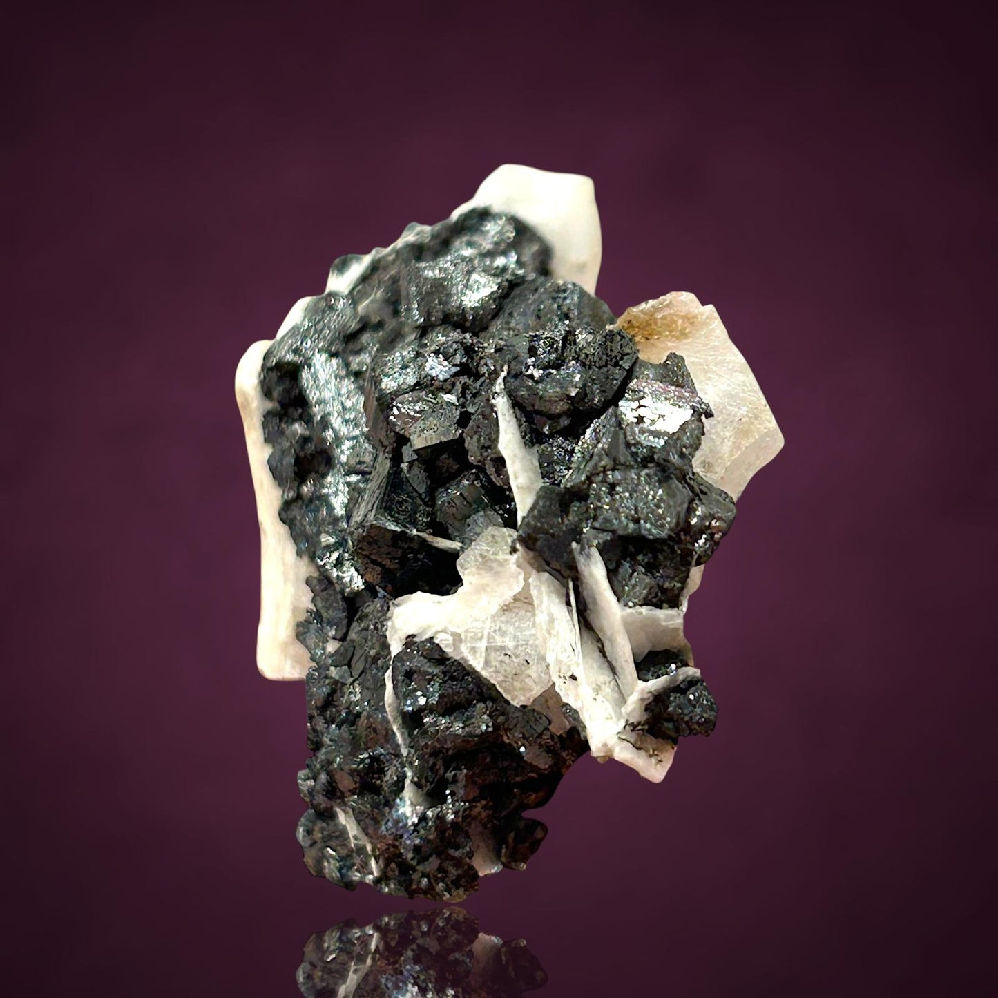 Hausmannit, Manganit und Baryt – Ilfeld, Harz