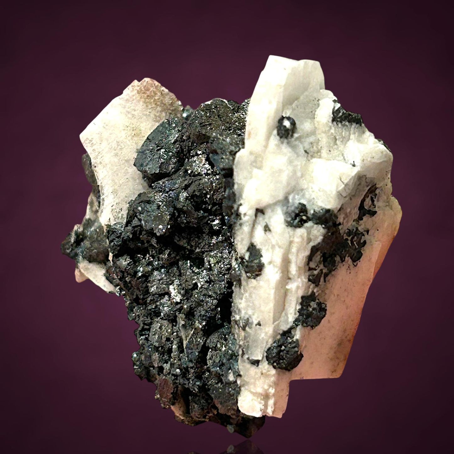 Hausmannit, Manganit und Baryt – Ilfeld, Harz