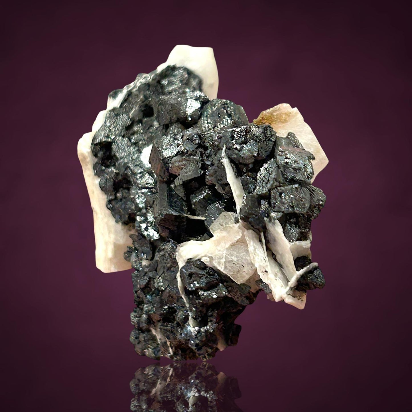 Hausmannit, Manganit und Baryt – Ilfeld, Harz