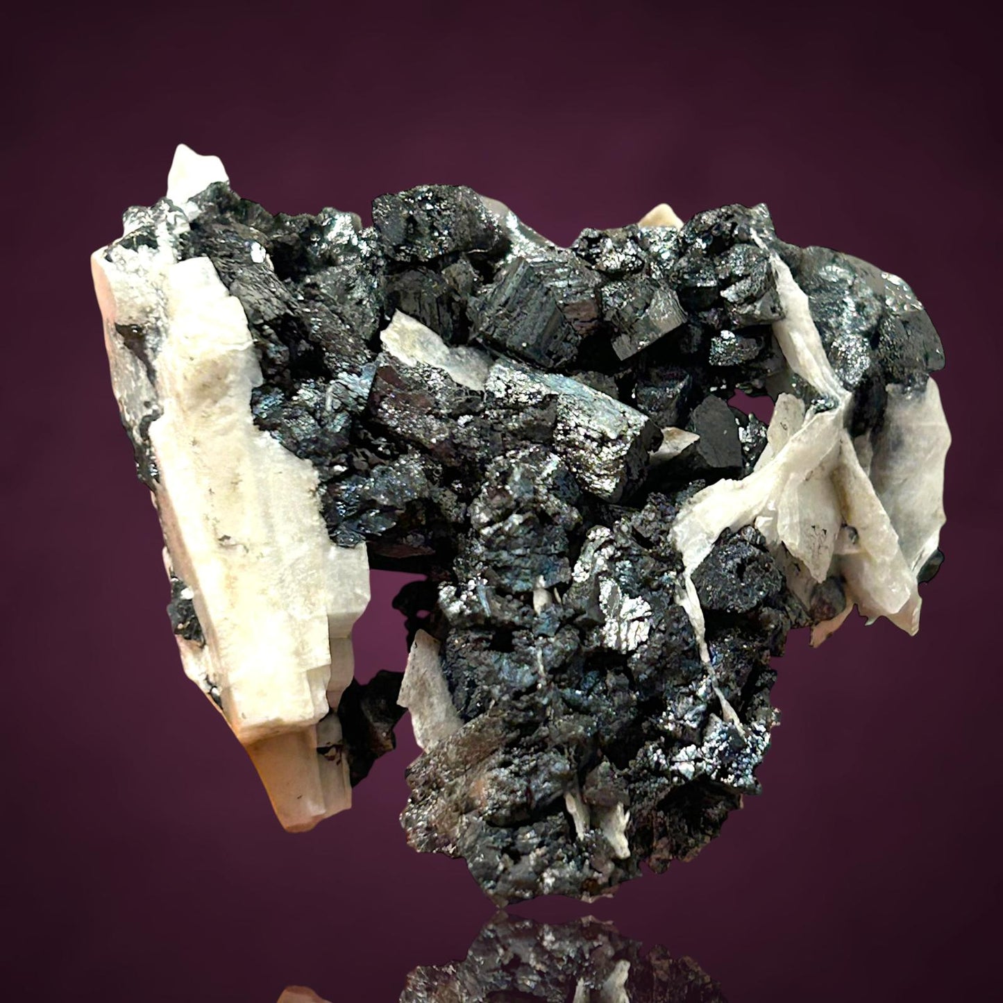 Hausmannit, Manganit und Baryt – Ilfeld, Harz