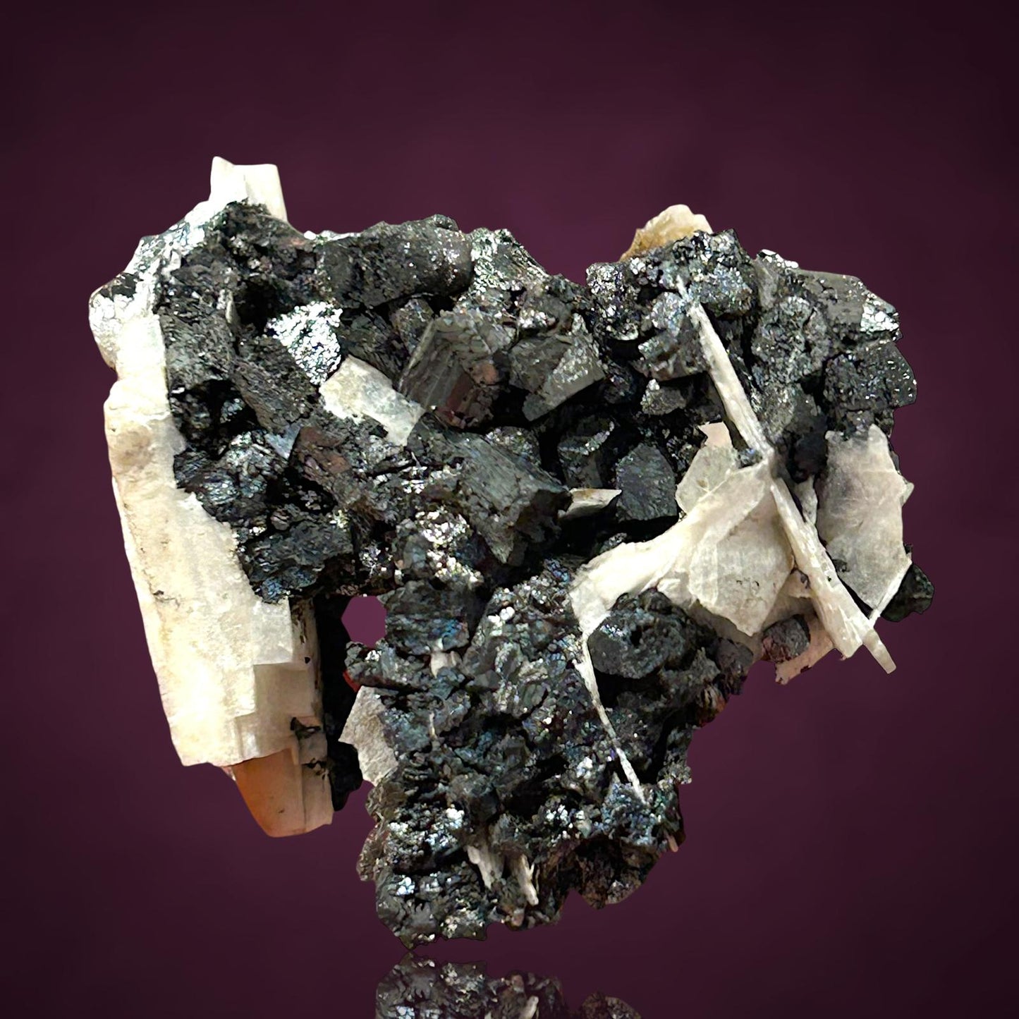 Hausmannit, Manganit und Baryt – Ilfeld, Harz