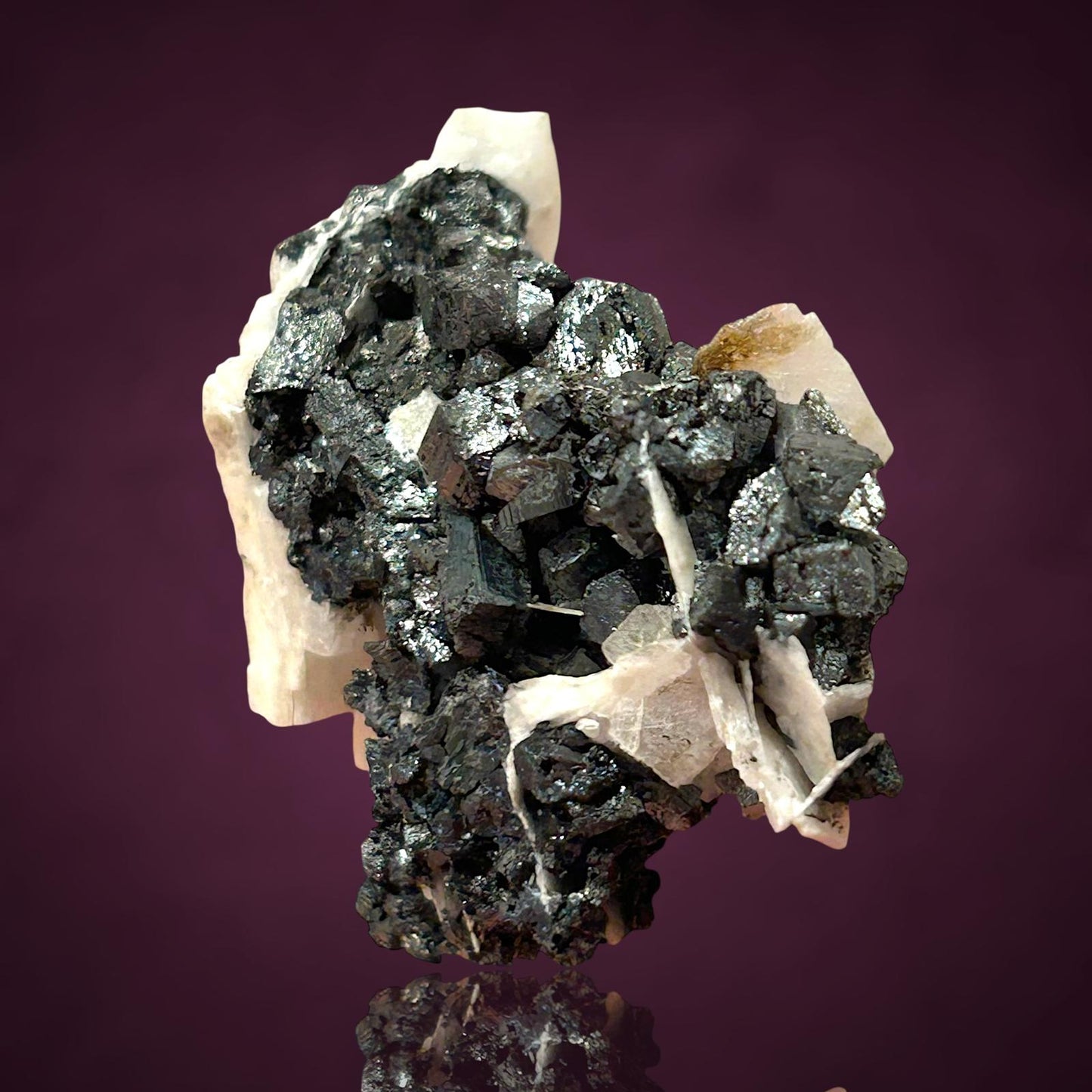 Hausmannit, Manganit und Baryt – Ilfeld, Harz