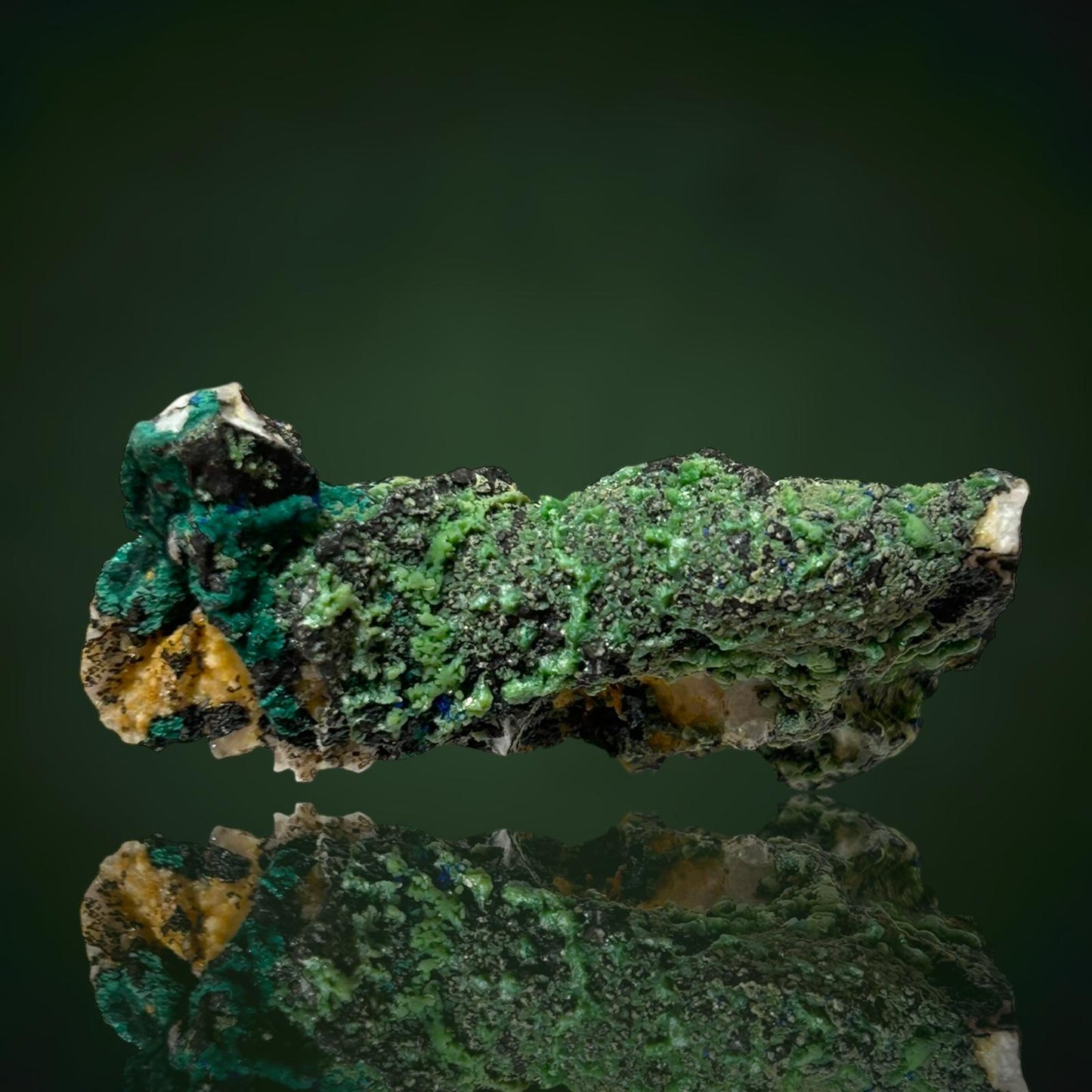 Pyromorphit & Brochantit - Grube Glücksrad, Oberschulenberg, Harz