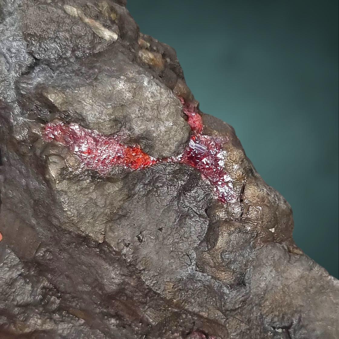 Proustite & Native Arsenic - Shaft 371, Hartenstein, Erzgebirge