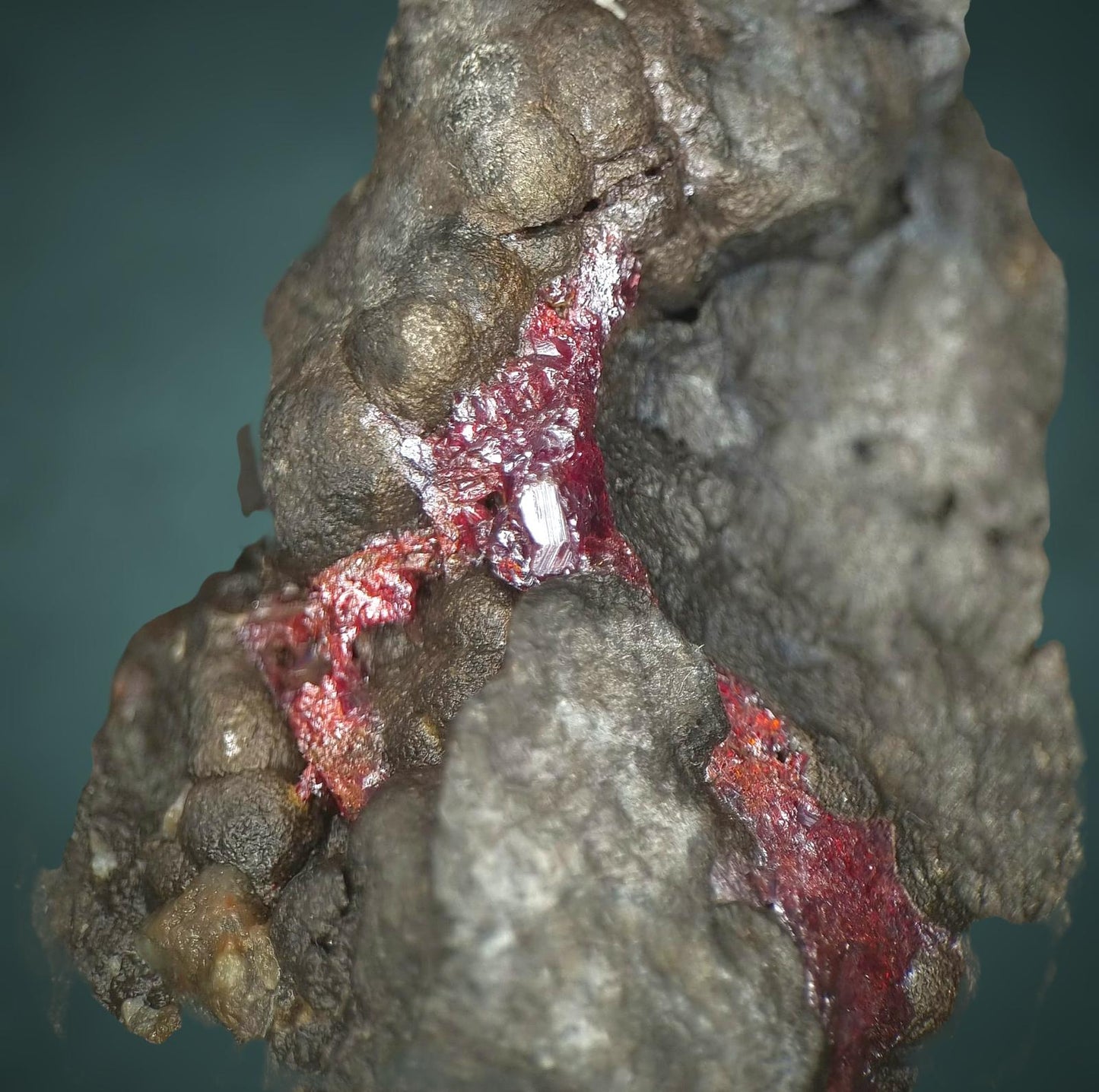 Proustite & Native Arsenic - Shaft 371, Hartenstein, Erzgebirge