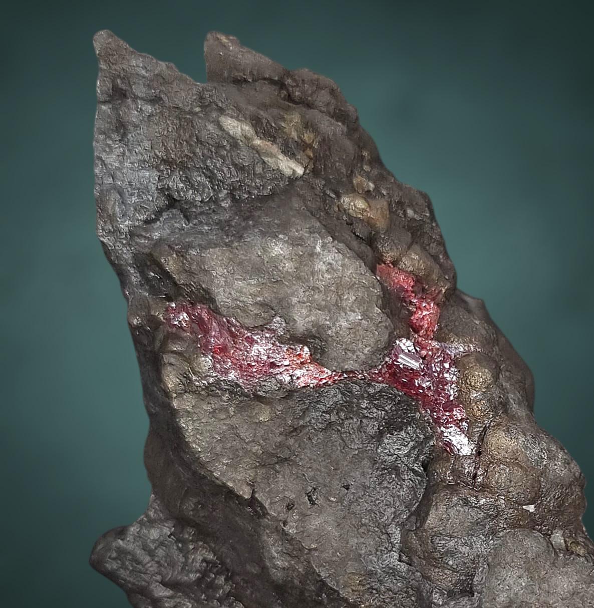 Proustite & Native Arsenic - Shaft 371, Hartenstein, Erzgebirge