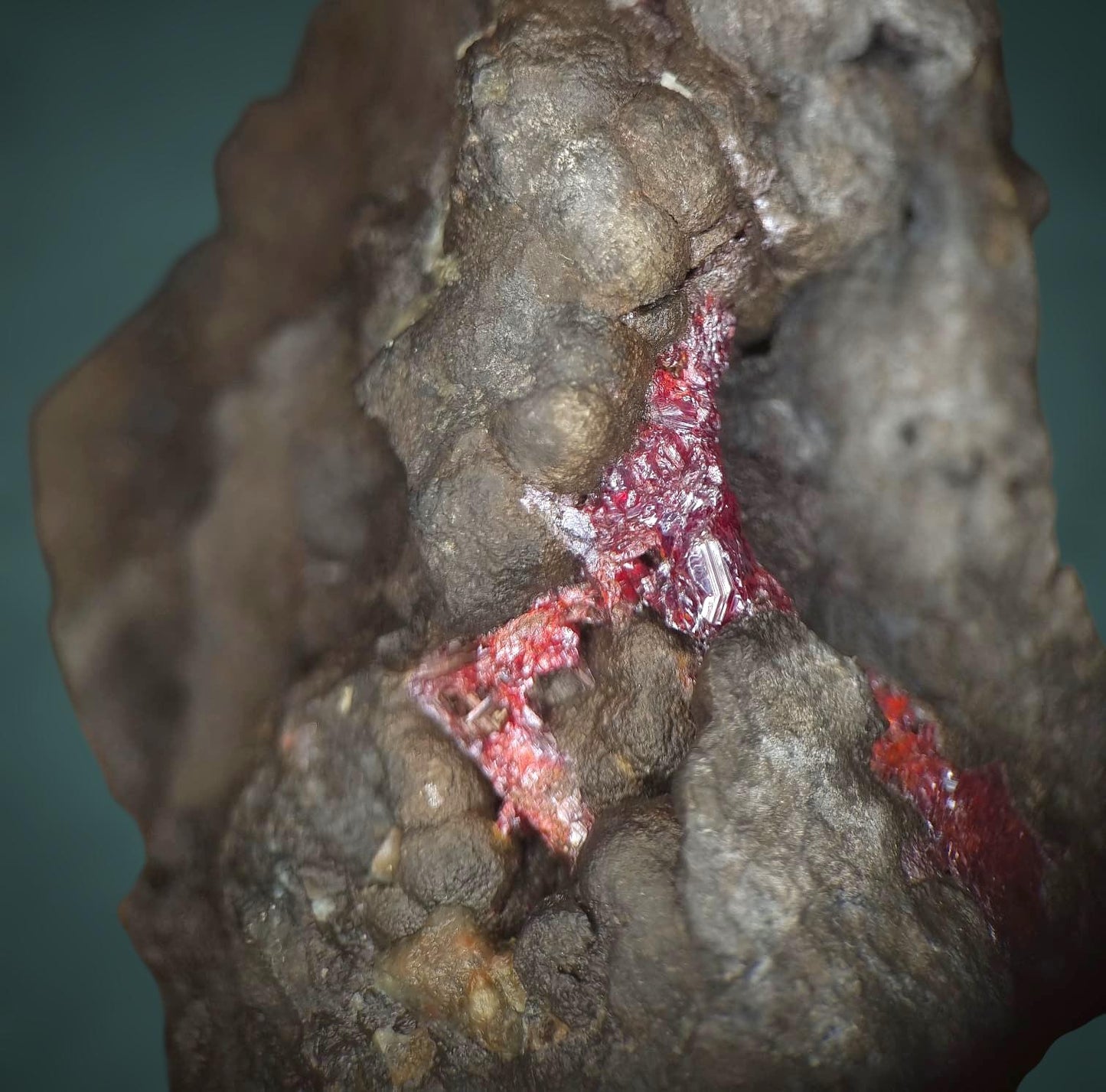 Proustite & Native Arsenic - Shaft 371, Hartenstein, Erzgebirge