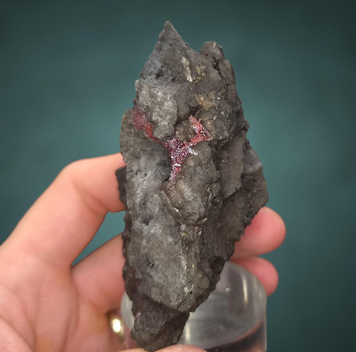 Proustite & Native Arsenic - Shaft 371, Hartenstein, Erzgebirge