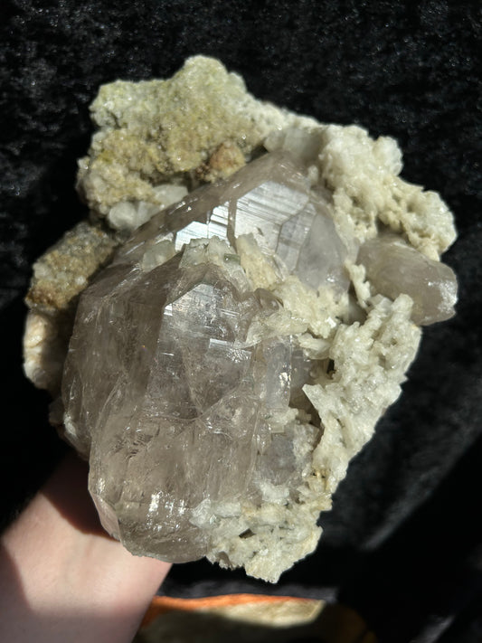 Smoky Quartz, Adularia, Calcite - Rauris, Austria