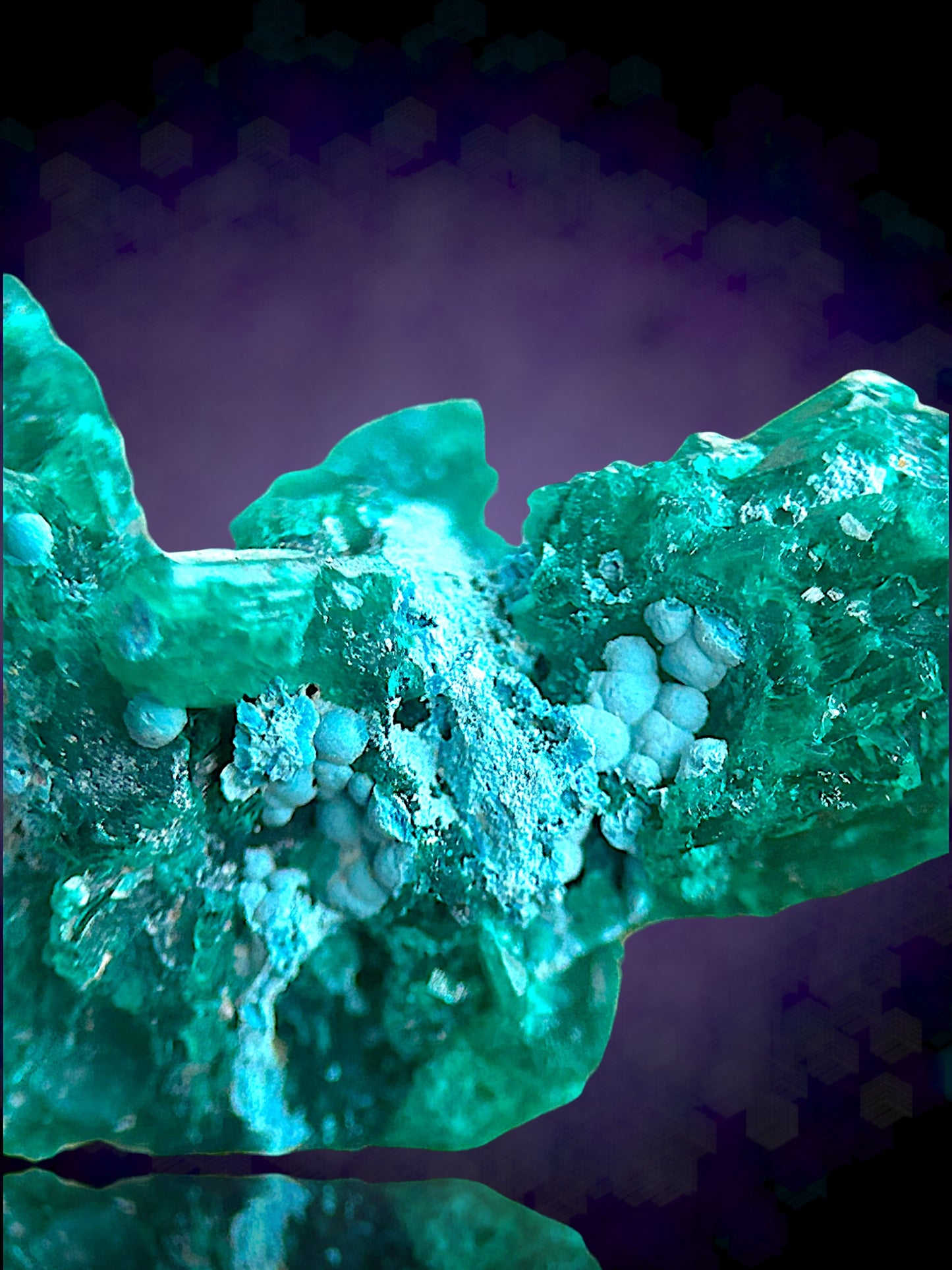 Shattuckite, Dioptase - Khorixas, Namibia