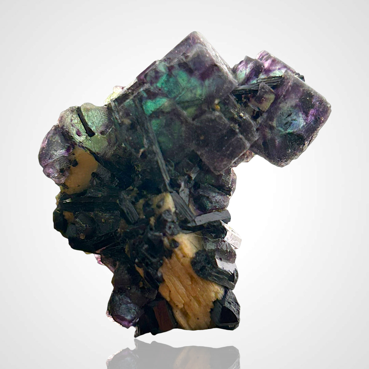 Fluorite, Tourmaline - Erongo, Namibia