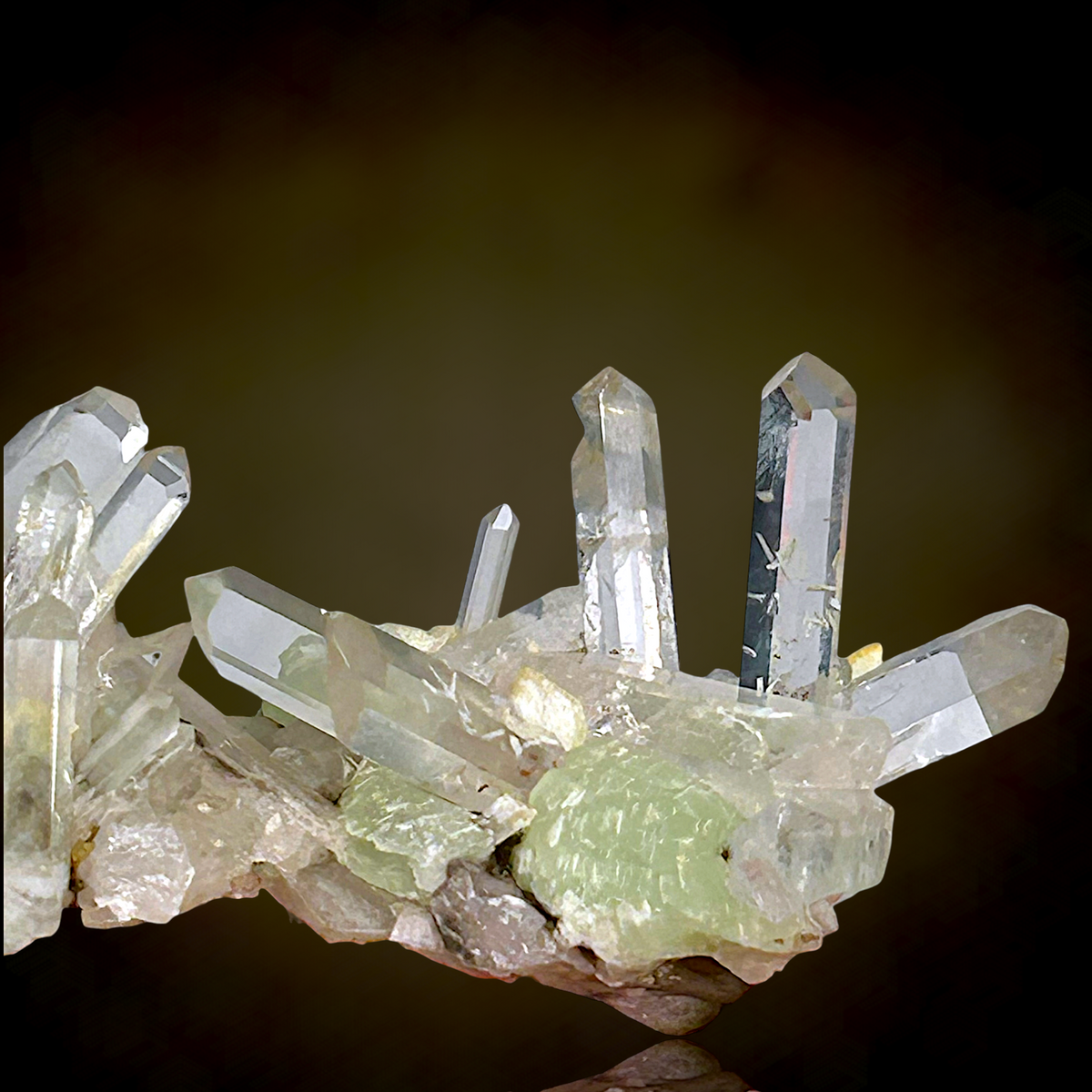 Prehnite, Quartz - Tafelkop, Namibia