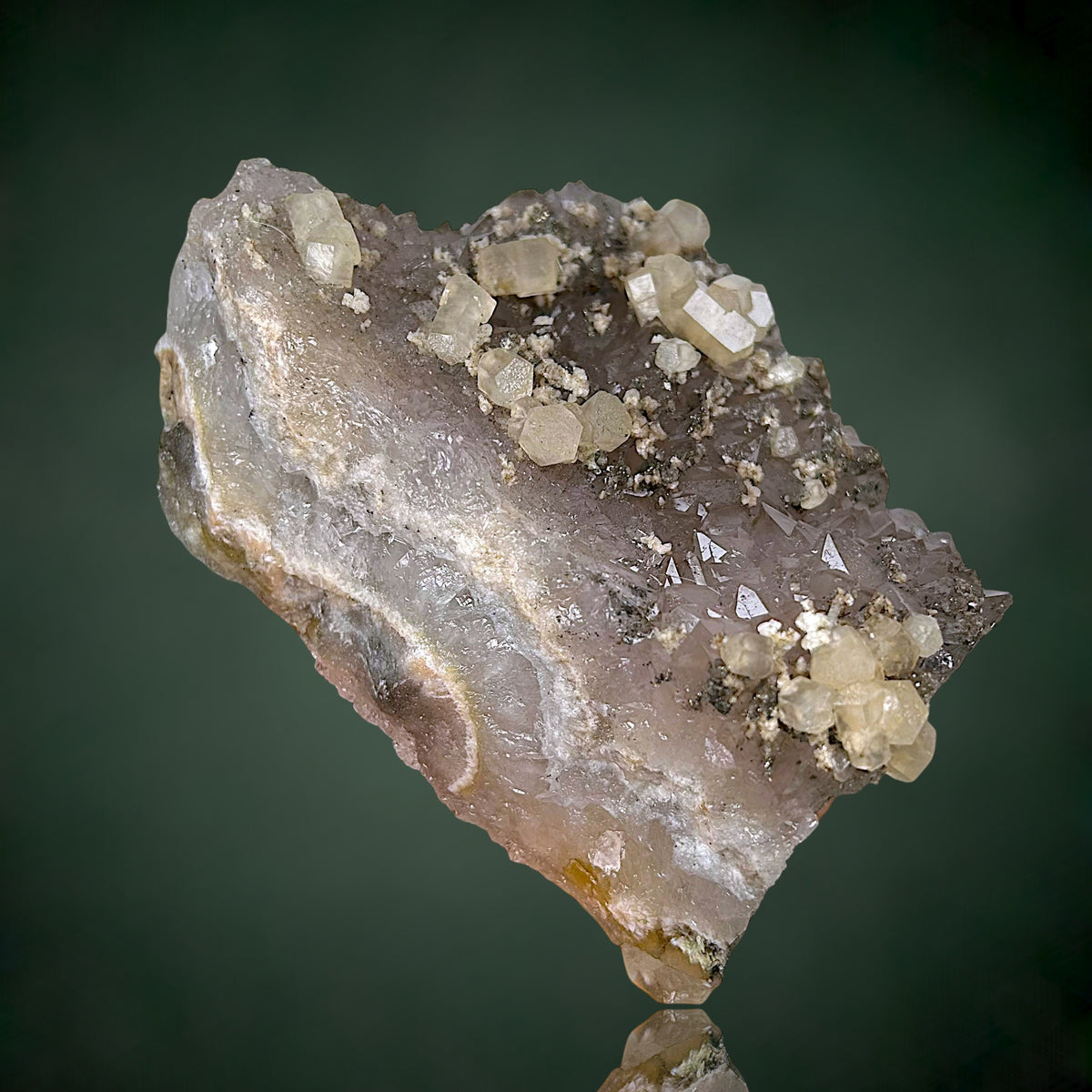 Calcite, Quartz, Fluorite, Dolomite - Freiberg, Ore Mountains, Saxony