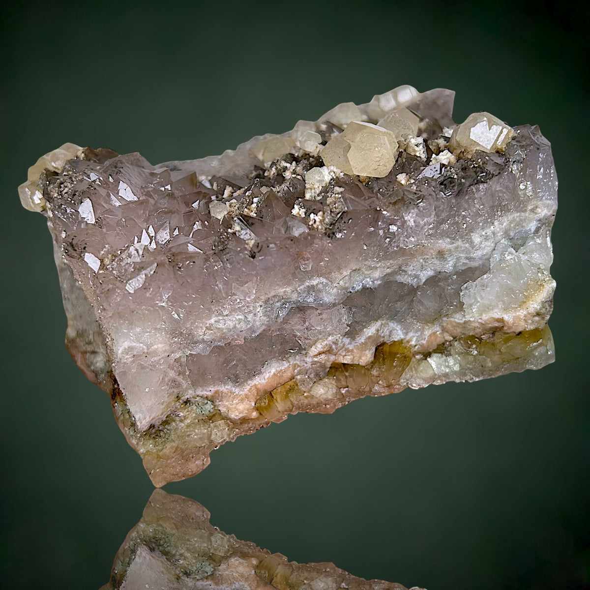 Calcite, Quartz, Fluorite, Dolomite - Freiberg, Ore Mountains, Saxony