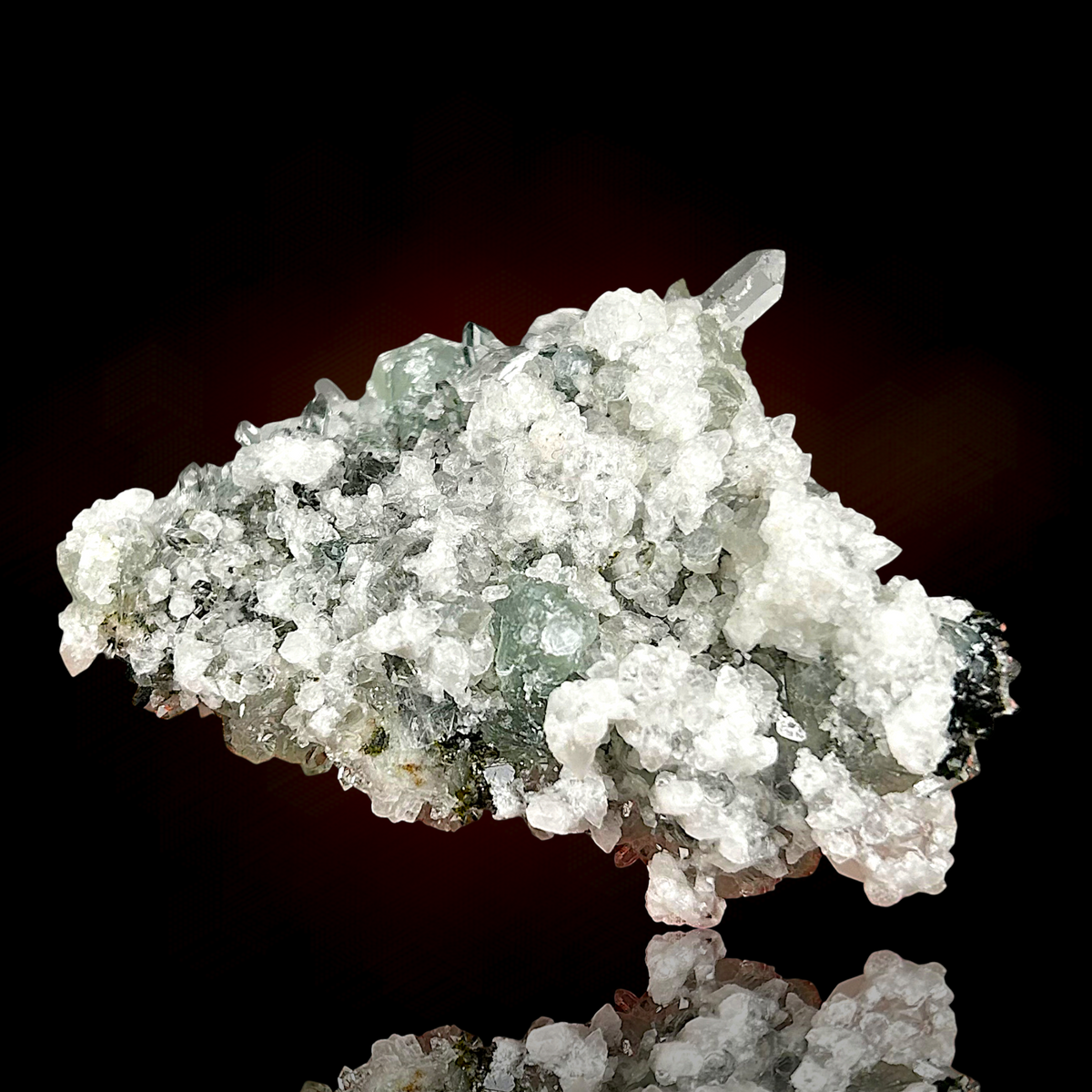 Apophyllite, Prehnite, Analcime, Pumpellyite, Calcite, Quartz - Tafelkop, Namibia