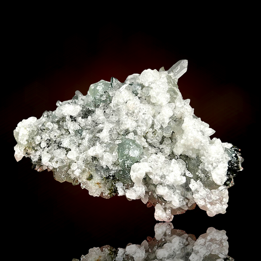 Apophyllite, Prehnite, Analcime, Pumpellyite, Calcite, Quartz - Tafelkop, Namibia
