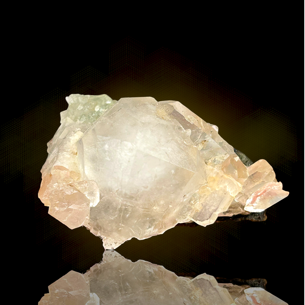 XXL Analcime, Prehnite, tabular Quartz - Tafelkop, Namibia