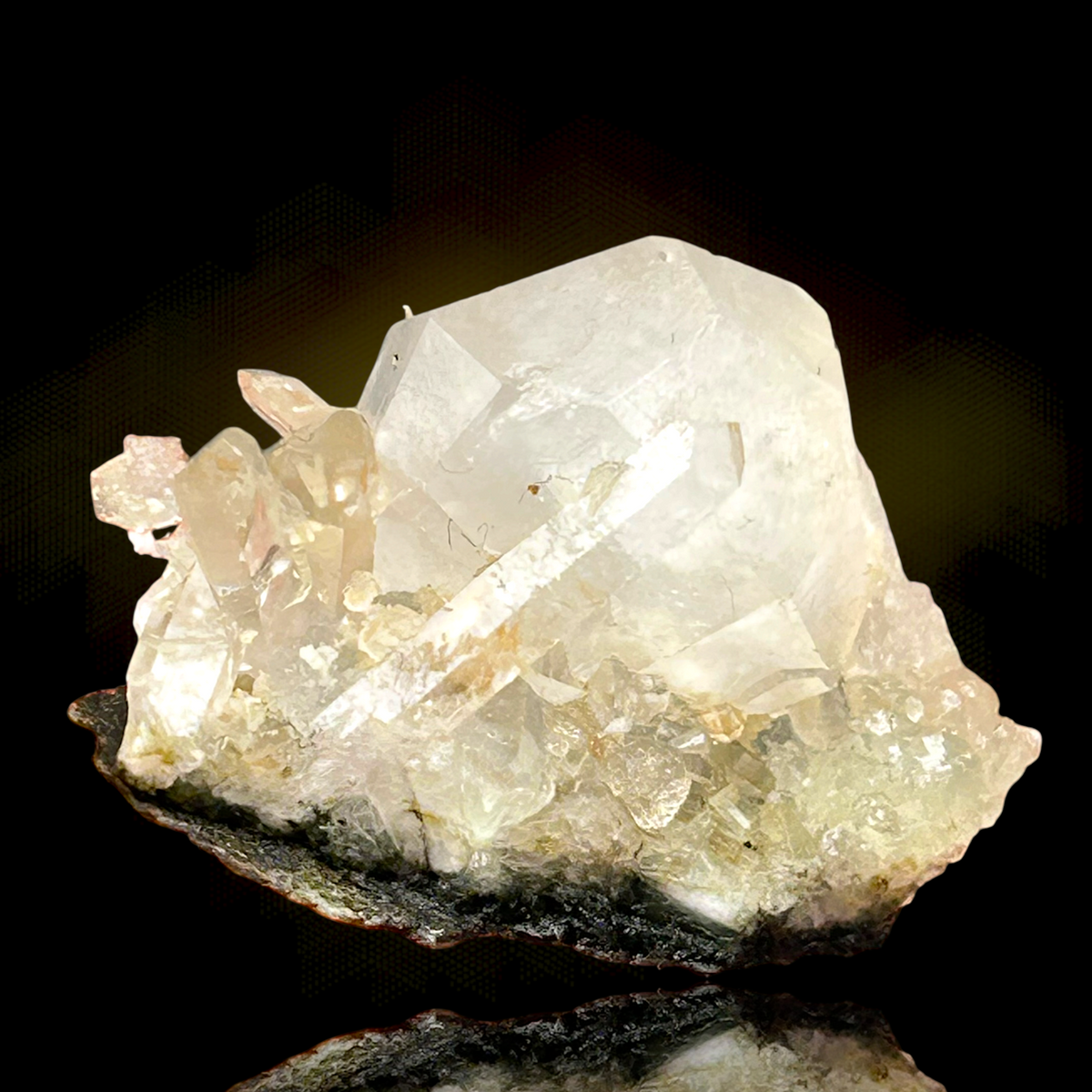 XXL Analcime, Prehnite, tabular Quartz - Tafelkop, Namibia