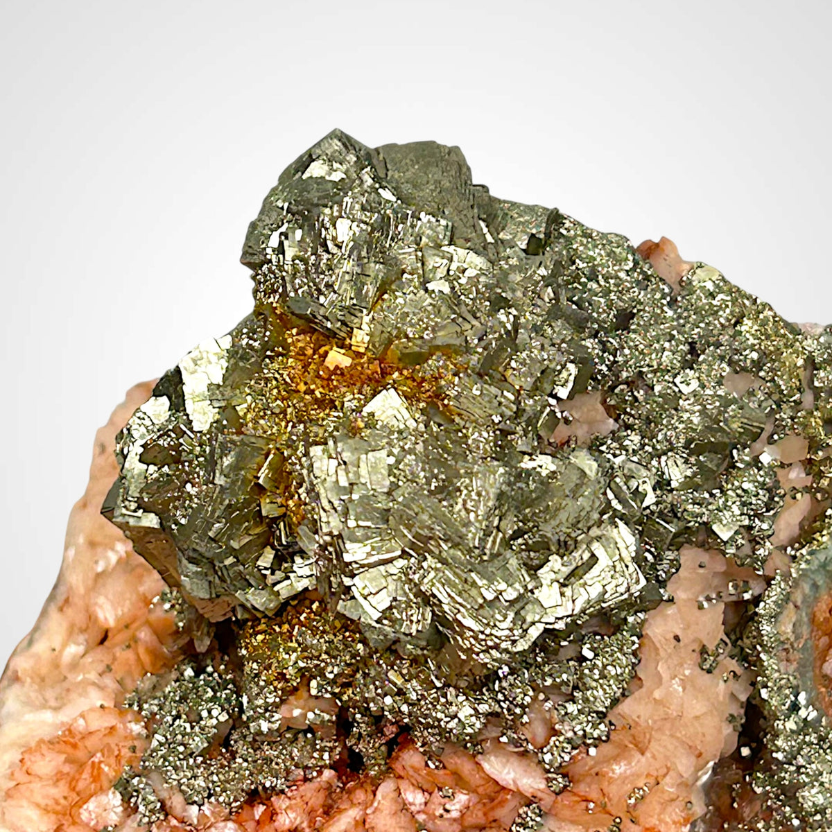 Pyrite, Dolomite - Schlema, Ore Mountains, Germany