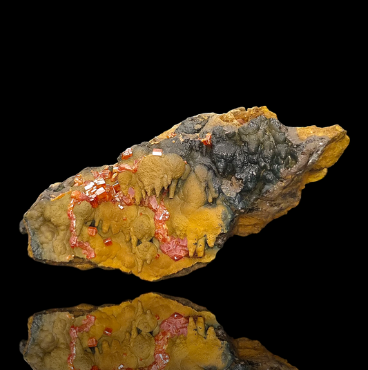 Vanadinit/e, Limonit/e & Goethit/e - Taouz Caïdat, Marokko/Morocco