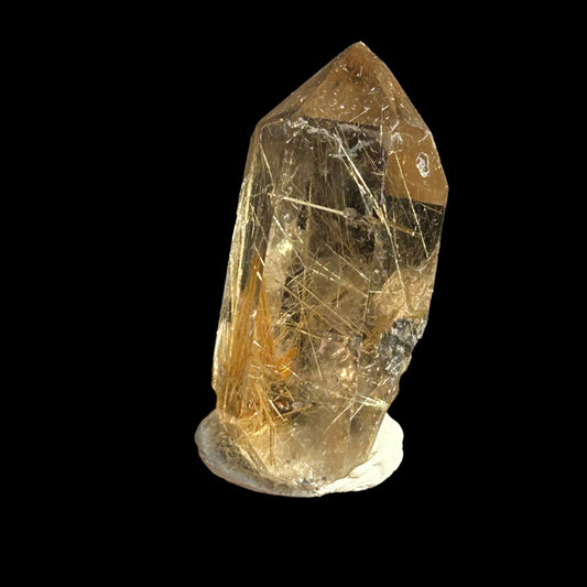 Natural quartz point with rutile star inclusion - Brazil